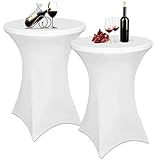 2er Set Stretch Tischdecken für Bartische, 80 x 110 cm, elastische Spandex...