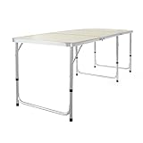 Toboli Campingtisch klappbar 180x60x70cm höhenverstellbar 54/61/70cm...