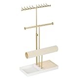 Tirzah 3-stufiger Verstellbarer Schmuckhalter-Organizer-Ständer mit 20...