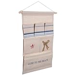 DIYEAH Wandbehangtasche aus Baumwoll Mischgewebe Hängeorganizer mit...