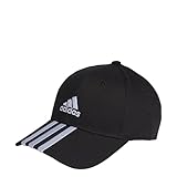 adidas, 3-Stripes Twill, Baseballkappe, Schwarz-Weiss, OSFM, Unisex-Adult