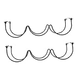 BESPORTBLE 2 Stück Schwarzes Weinregal aus Schmiedeeisen Stabiles...