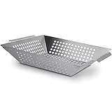 Grillkorb aus Edelstahl Grillschale 30 x 30 x 6 cm für alle Grillarten...