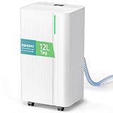 EUHOMY Luftentfeuchter Elektrisch 12L/24h, Leise & Stromsparende...