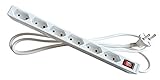 as - Schwabe 6-fach Steckdosenleiste weiß mit Schalter 230 V / 16 A –...