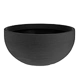 Spetebo XXL Kunststoff Pflanzschale rund 58 cm wetterfest - grau - Garten...