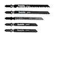 Makita A-86898 Stichsägeblatt-Set 5-teilig, ideal für Schnitte in Holz,...