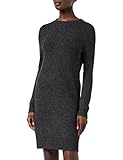 VERO MODA Mini Strickkleid Meliert Langarm Rundhals Regular Fit Kleid Kurz...