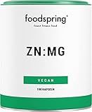 foodspring ZN:MG Kapseln, 100 Stück, Vegan Zink Magnesium Supplement für...