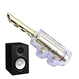Bananenstecker - Transparenter Bananen -Steckeranschluss | Gold Plattierter...