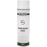 SILISTO 1x Markierungsspray 500 ml - weiß - Markierungsfarbe Kreidespray...