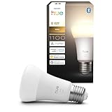 Philips Hue Smart LED A60 Lampe, warmes Weißlicht 2700K, E27 Fassung, 9,5...