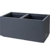 KONZEPT Pflanzkübel groß, rechteckig 40x80x40 cm auf Rollen, für innen...