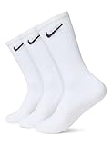 Nike Unisex Everyday Cushion (3 Pairs) Crew trainingssocken 3 Paar , Weiü...
