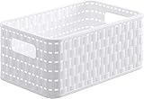 Rotho Country Aufbewahrungskiste 6l in Rattan-Optik, Kunststoff (PP)...