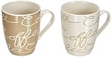 Ritzenhoff & Breker Kaffeebecher-Set Cornello, 2-teilig, Creme, 300 ml, 2...