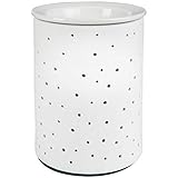 ONVAYA Porzellan Duftlampe DOTS | 1 Stück | Elektrisch | Weiss | 15 cm |...