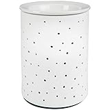 Heim & Büro Porzellan Duftlampe DOTS | 1 Stück | Elektrisch | Weiss | 15...