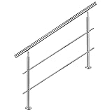 FINEUNAN Edelstahl Handlauf Geländer für Treppen Brüstung Balkon mit 2...