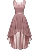 Berylove Damen Spitzenkleid Elegant Vokuhila Cocktailkleid Abendkleider...