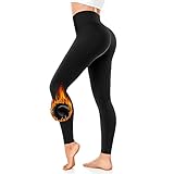 FuelMeFoot Thermo Leggings Damen Gefüttert Fleece High Waist...