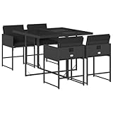 Gecheer 5-TLG. Garten Essgruppe 4 Personen Gartenmöbel Set, Sitzgruppe mit...