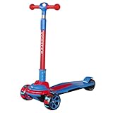 ARVALOLET Kinderroller, leuchtende Räder, 3-Rad-Roller, höhenverstellbar,...