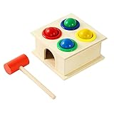 LEEINTO Hölzerner Regenbogen Bunter Holzball Spielzeug Für Kleinkinder...