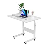 PIPIPOXER 60x40cm Laptoptisch mit Rollen, höhenverstellbarer 69-90cm,...