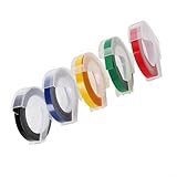 Label Maker Prägeband, 6 mm, mehrfarbig, kompatibel mit DYMO/for (1 Set (5...
