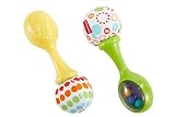 FISHER-PRICE Rumba-Rasseln - Set aus 2 Rasseln mit bunten Perlen und...