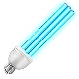 Hiboom 25W UVC-Desinfektionslampe, 254nm UV-Glühbirnen mit E27-Sockel,...