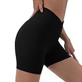 Generisch Atmungsaktive Taillen Yoga Shorts mit dehnbaren Gewindedetails...