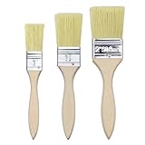3pcs Holzgriffpinsel Set(1/1,5/2 inch),Flachpinsel Lasur Holz,Paint...