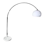 Invicta Interior Große Bogenlampe Lounge Deal weiß Marmor Fuß Stehlampe...