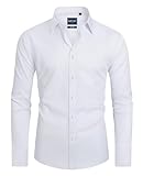 DEMEANOR Hemd Herren Langarm Businesshemden für Herren Slim Fit Hemden...