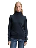TOM TAILOR Damen 1047675 Basic Rollkragenpullover, 11019-Lunar Eclipse, XXL