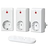 SURNICE Funksteckdosen mit Fernbedienung, 2000W Steckdosen mit...