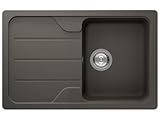 SCHOCK Küchenspüle 78 x 50 cm Formhaus D-100S Asphalt – CRISTALITE®...