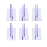 Housoutil 6 Stück Supermarkt Schildhalter aus Kunststoff mit Zahnförmiger...