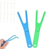 Dental Floss Halter,Floss Pick, Wiederverwendbare Zahnseide Halter, 2...