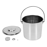 12L Edelstahl-Kocheimer Edelstahleimer Eiskübel mit Deckel rutschfeste...