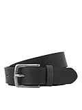 JACK&JONES Herren JACIAN Leather Belt Ledergürtel, Black, 105