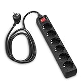 Hama Steckdosenleiste 6-fach (Mehrfachsteckdose mit Save Energy-Schalter...