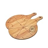 hausleben Pizzateller 33cm holz (2er-3er-4er Set) - Pizzabrett groß mit...