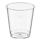 generisch 250 Stk. Einweg-Schnapsglas 2cl, PS, mit Eichstrich, transparent...