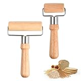 volumoon 2 Stück Teigroller Klein Holz, Nudelholz Holz, Rollstab Backen,...