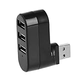 USB 2.0 Hub mit 3 Ports, USB-Port-Splitter | Flexibler Drehbarer...