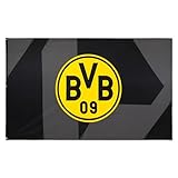 Borussia Dortmund Unisex – Erwachsene BVB Hissfahne Schwarz 250x150cm,...