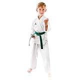 SUPERA Kinder Karate Anzug weiß - Karateanzug mit weißem Gürtel - 3...